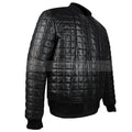 Aubrey Drake Black Quilted Bomber Leather Jacket