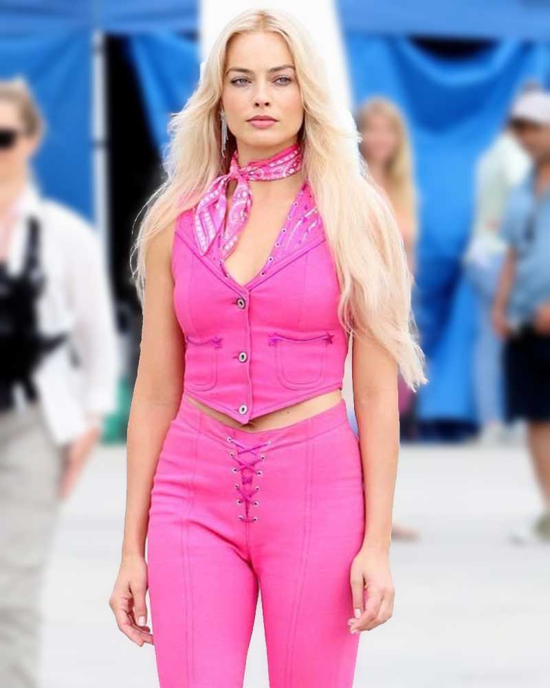 Barbie 2023 Margot Robbie Pink Vest 3