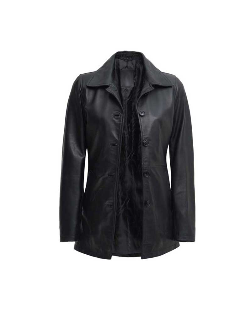 Barry 2023 Sally Reed Black Leather Blazer