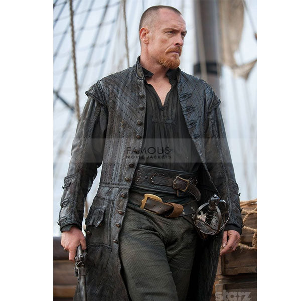 Black Sails S3 Pirate Captain Flint Leather Coat