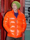 Brad Pitt Wolves 2024 Orange Puffer Jacket