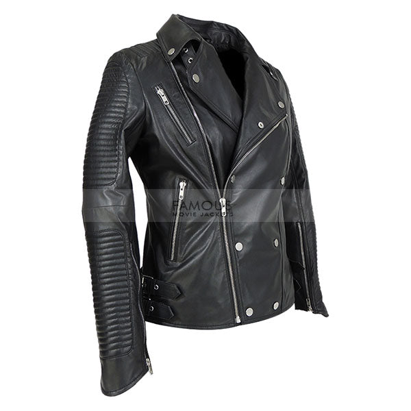 Burberry Prorsum Ali Larter Quilted Biker Jacket