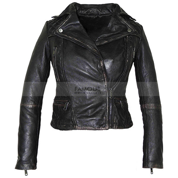 Camren Bicondova (Selina) Gotham Black Leather Jacket