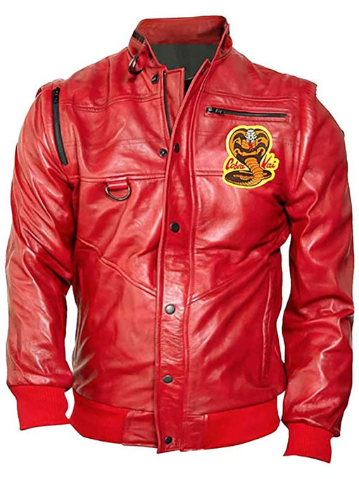 Cobra Kai Karate Kid Red Leather Jacket