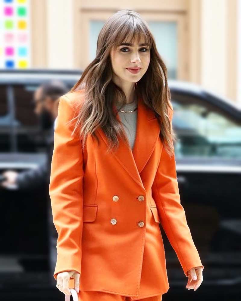 Emily In Paris S03 Emily Cooper Orange Blazer