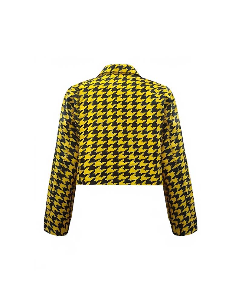 Emily In Paris S03 Emily Cooper Yellow Cropped Jacket