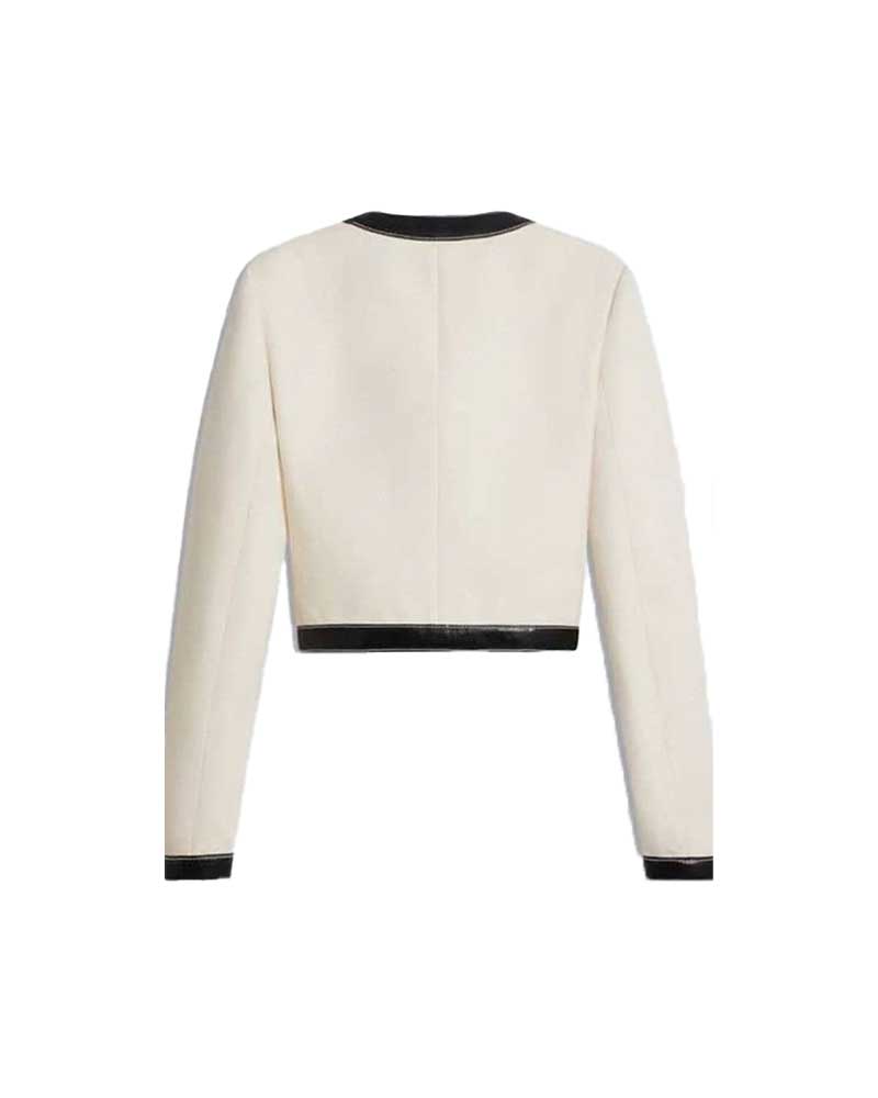 Emily in Paris S03 Camille Razat White Cropped Jacket