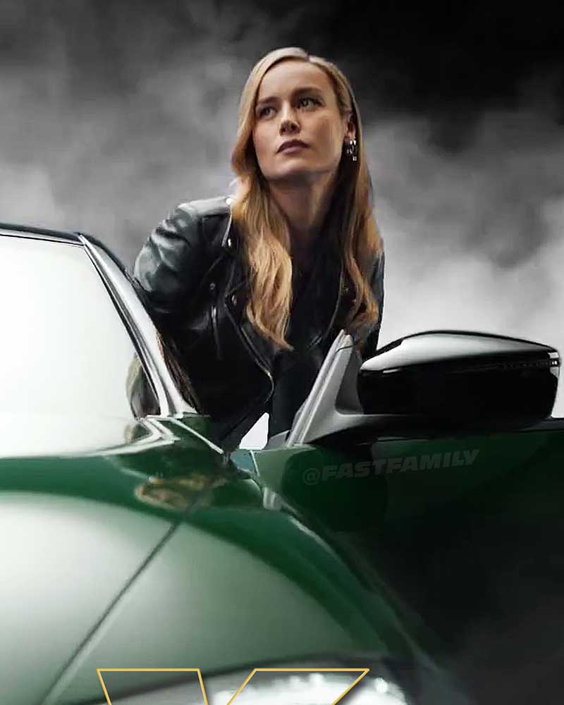 Fast X 2023 Brie Larson Black Leather Jacket