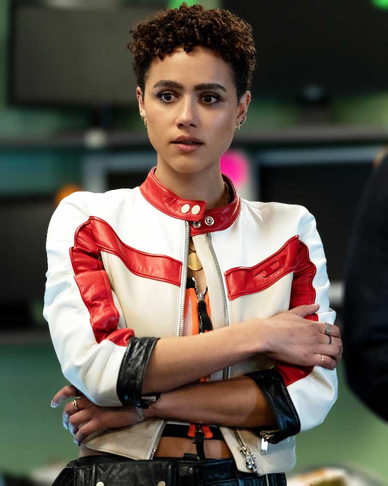 Fast X 2023 Nathalie Emmanuel White Biker Jacket