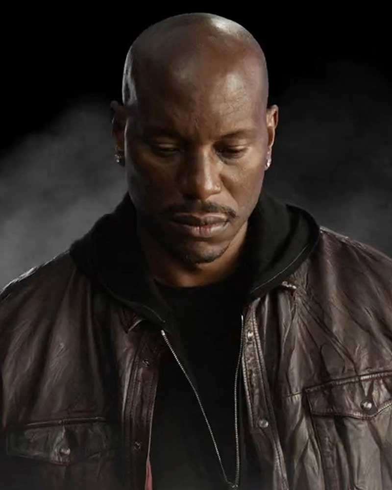 Fast X 2023 Tyrese Gibson Brown Leather Jacket