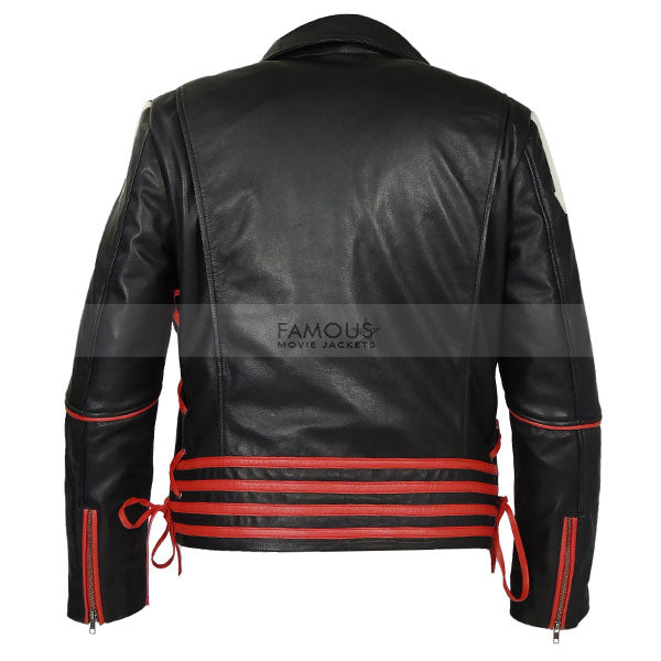 Freddie Mercury Red and Black Leather Jacket