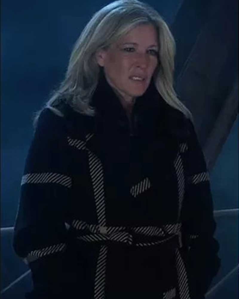 General Hospital Laura Wright Plaid Wrap Coat