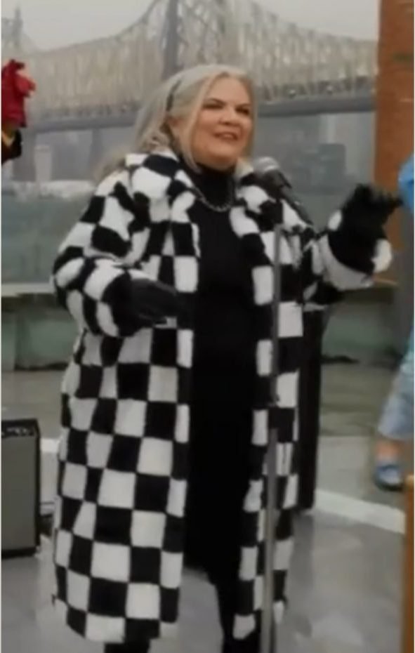 Girls5eva Paula Pell Checkered Coat