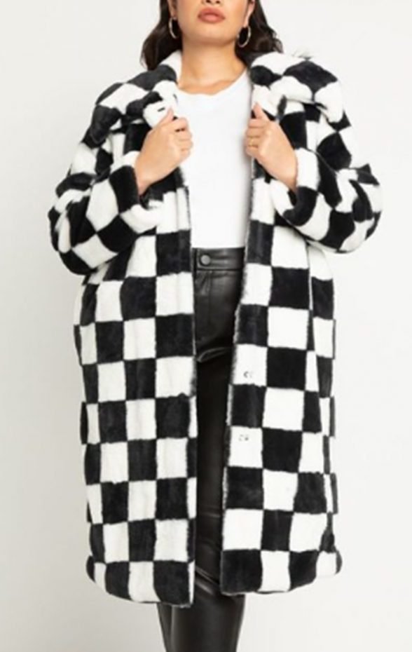 Girls5eva Paula Pell Checkered Coat