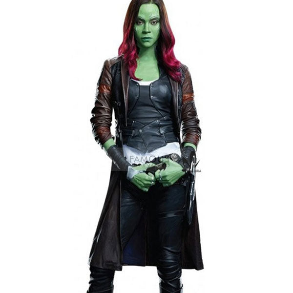 Guardians of the Galaxy Vol 2 Gamora Trench Coat