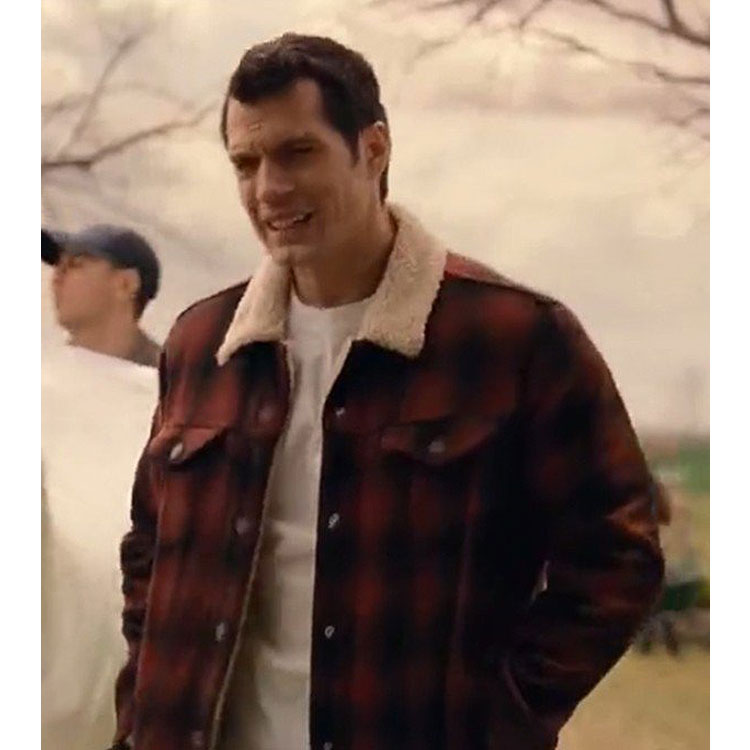 Henry Cavil Justice League Checked Jacket