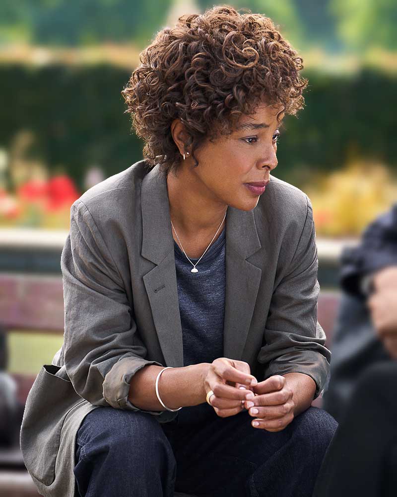 Heart of Stone 2023 Sophie Okonedo Grey Coat