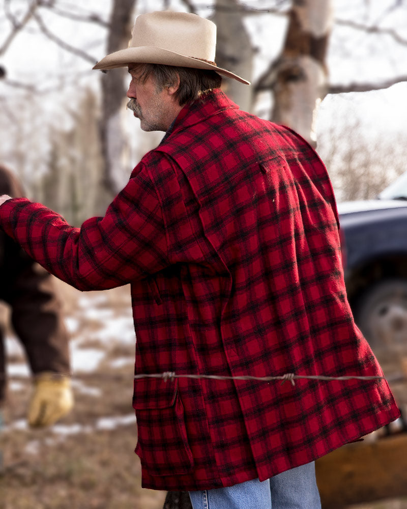 Heartland TV Series Shaun Johnston Red Plaid Jacket