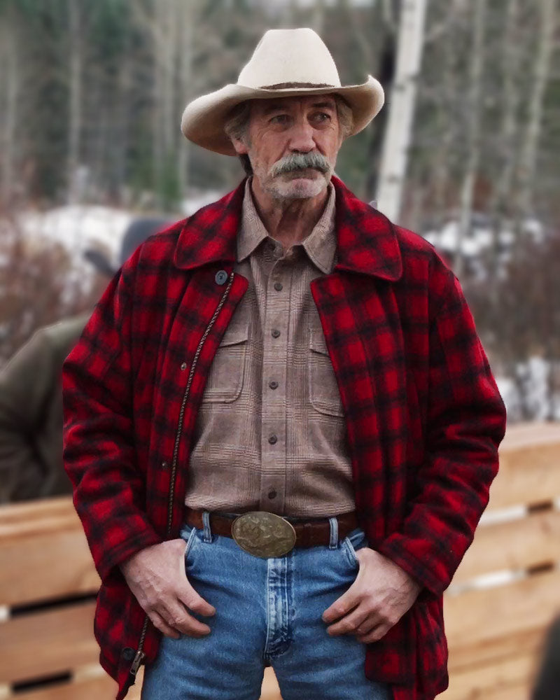 Heartland TV Series Shaun Johnston Red Plaid Jacket