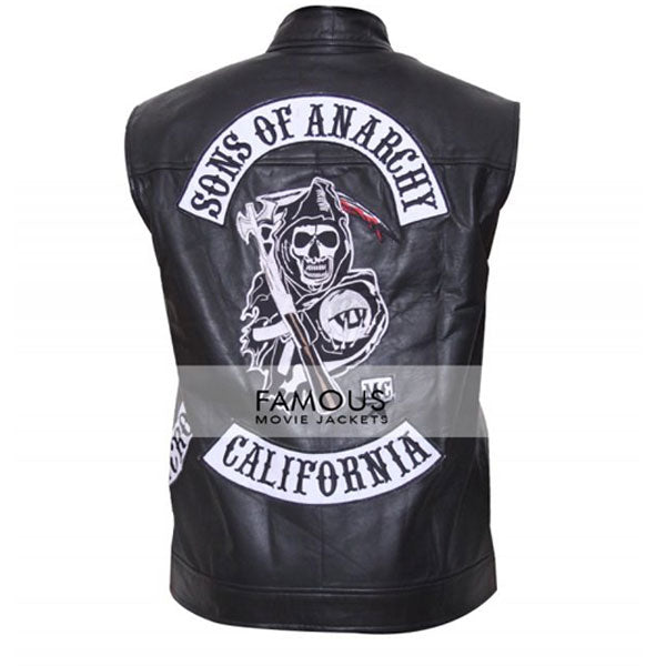 Jackson Jax Teller Sons Of Anarchy Leather Patches Vest