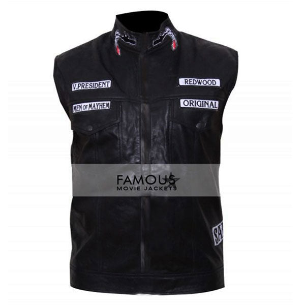 Jackson Jax Teller Sons Of Anarchy Leather Patches Vest