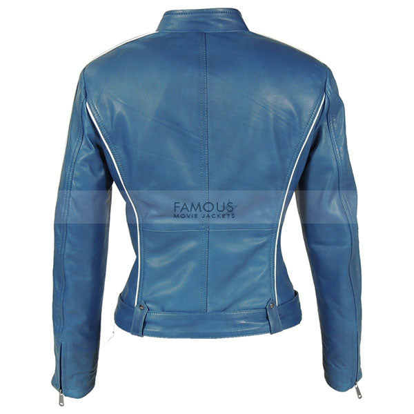 Jennifer Morrison Once Upon A Time Blue Leather Jacket