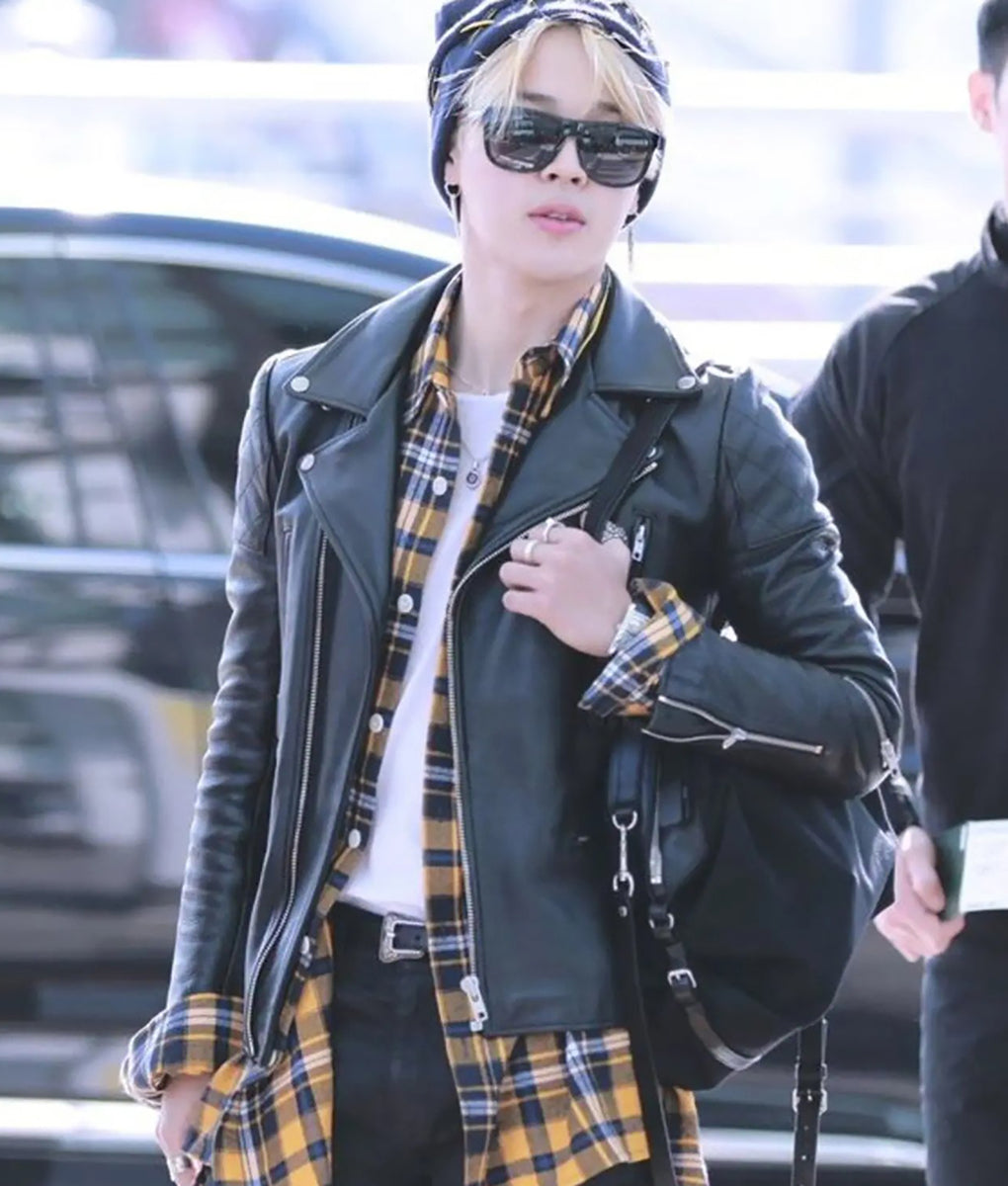 Jimin leather Jacket for men