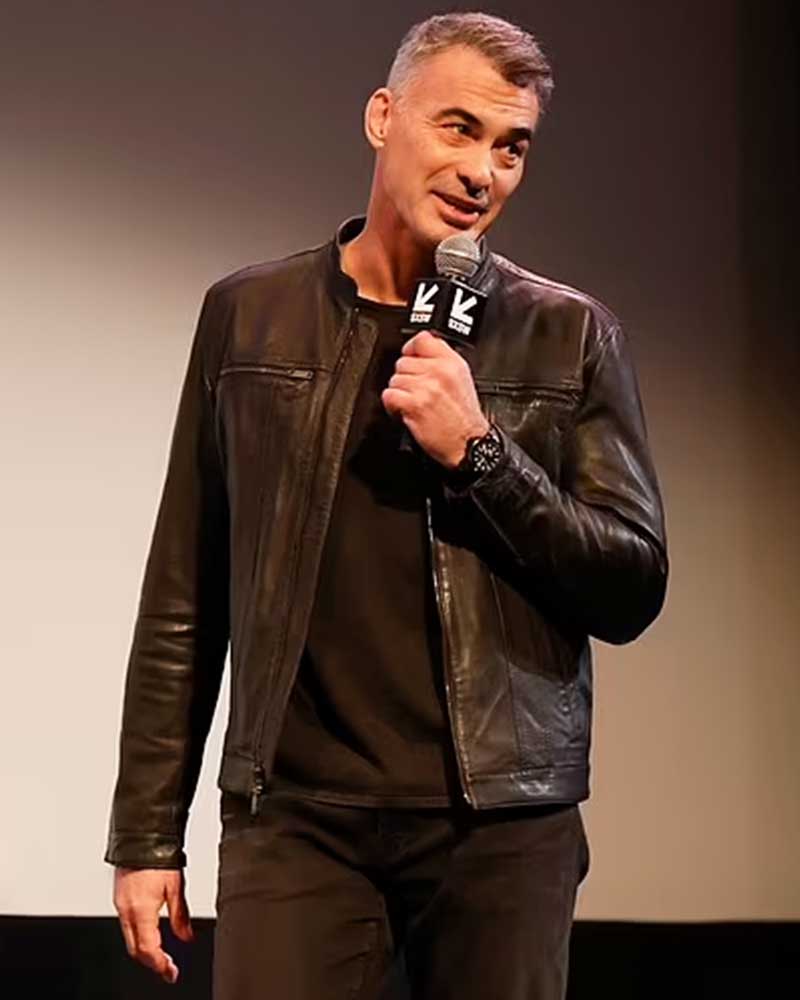 John Wick 4 SXSW 2023 Chad Stahelski Black Leather Jacket