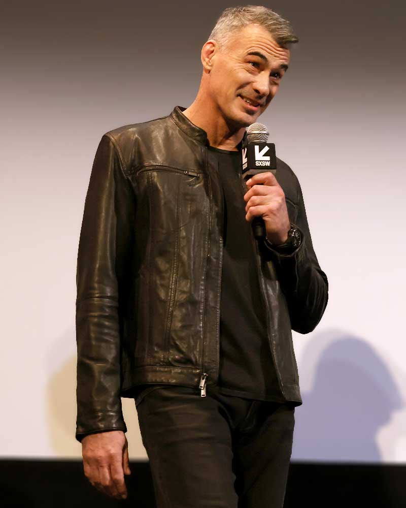 John Wick 4 SXSW 2023 Chad Stahelski Black Leather Jacket