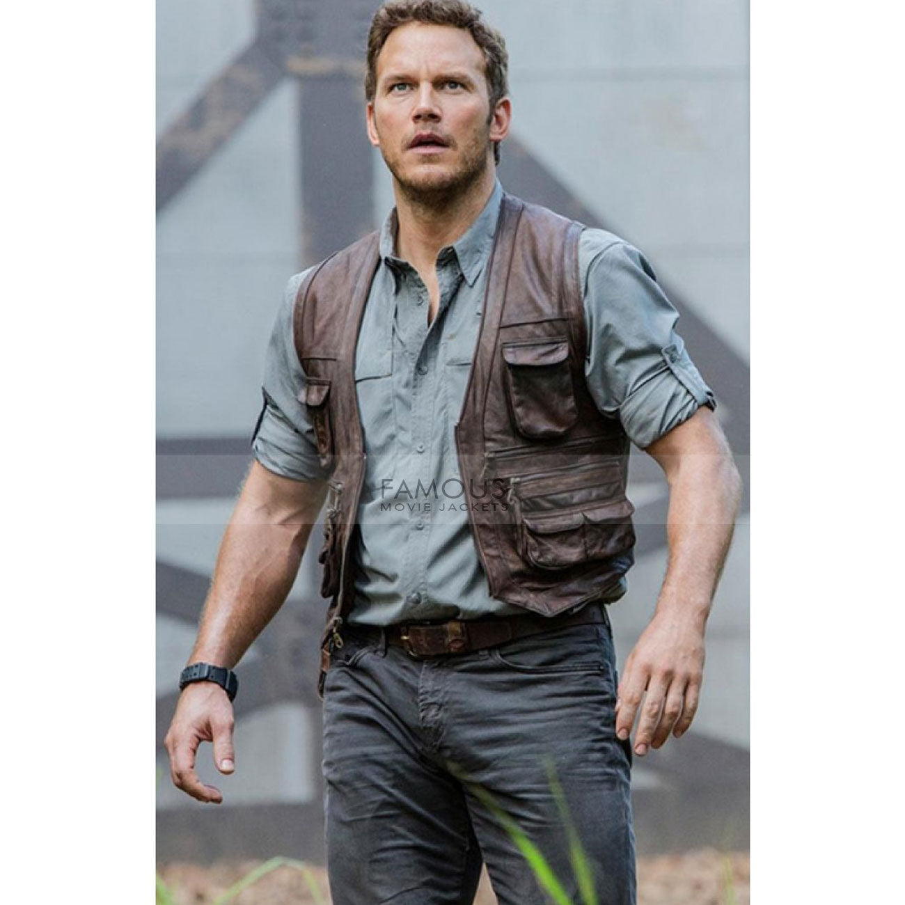 Jurassic World Chris Pratt Leather Vest