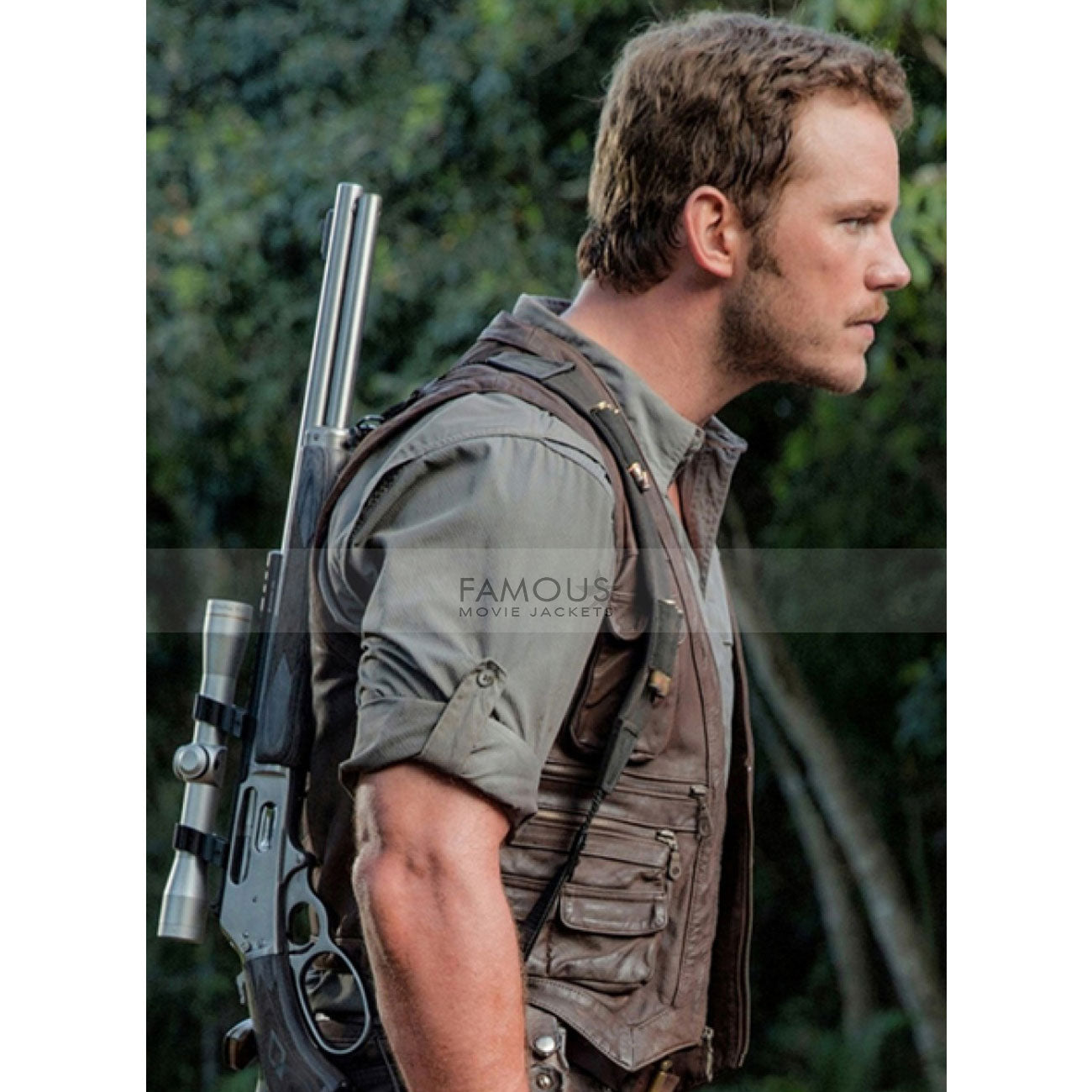 Jurassic World Chris Pratt Leather Vest