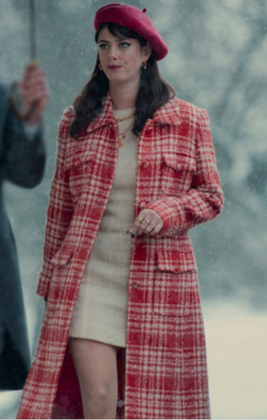 Kaya Scodelario The Gentlemen 2024 Plaid Coat