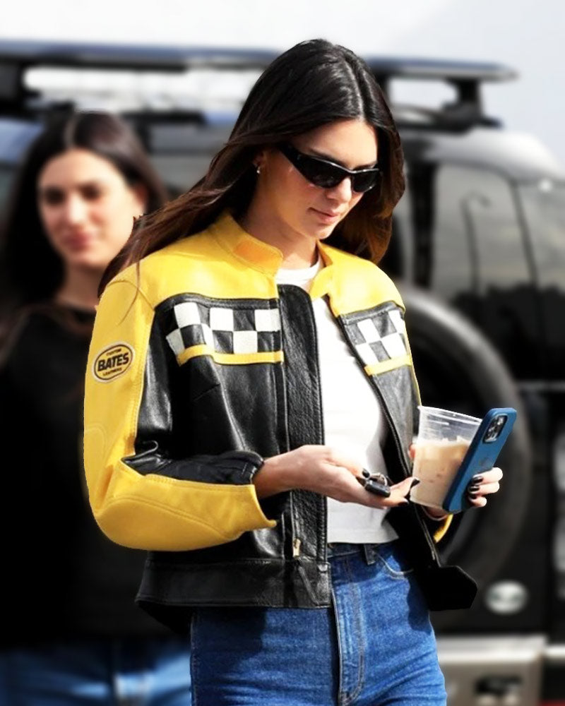 Aspen Trip 2023 Kendall Jenner Leather Jacket 3