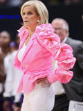 LSU Coach Kim Mulkey’s pink Blazers