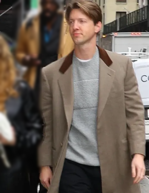 Logan Lerman Grey Coat