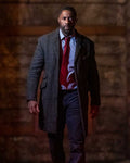 Luther The Fallen Sun Idris Elba Grey Tweed Coat