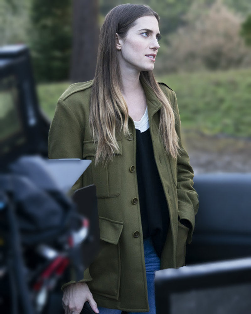 M3gan Allison Williams Olive Green Coat