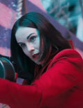 Melanie Van Der Koy Boy Kills World Michelle Dockery Red Blazer