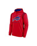 Men NFL Buffalo Bills Sideline Red Pullover Hoodie