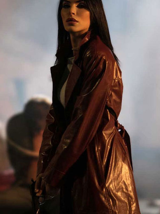 Blowback 2022 Michele Plaia Brown Leather Coat