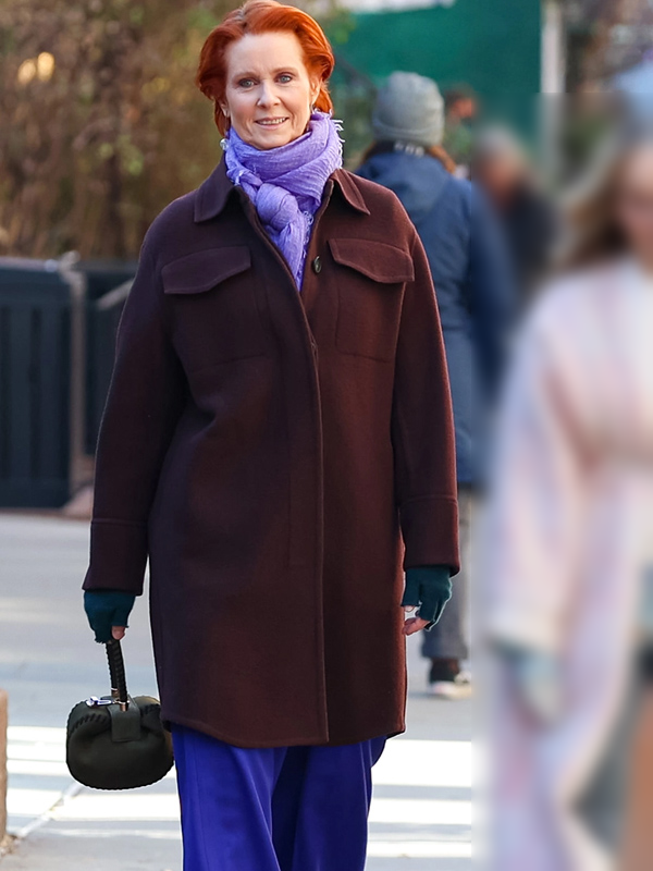 Miranda Hobbes And Just Like That S02 Brown Coat