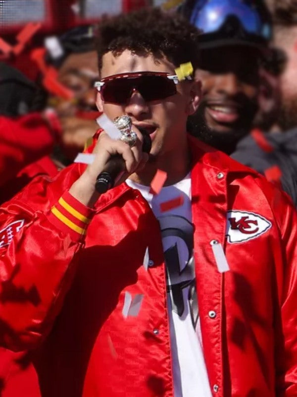 Patrick Mahomes Super Bowl Victory Parade Jacket for Men