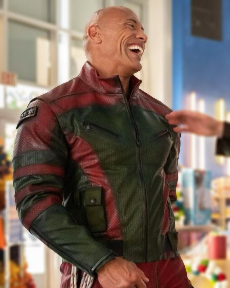 Red One 2023 Dwayne Johnson Leather Jacket