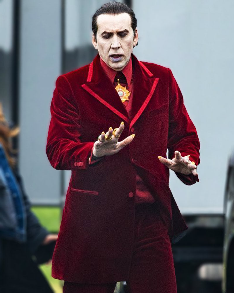 Renfield Film 2023 Nicolas Cage Velvet Coat