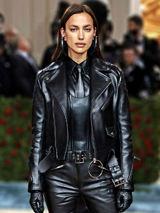 Met Gala Red Carpet Show 2022 Irina Shayk Leather Jacket