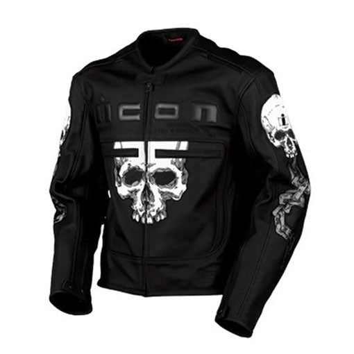 Icon Motorhead Skull Motorcycle Jacket Black