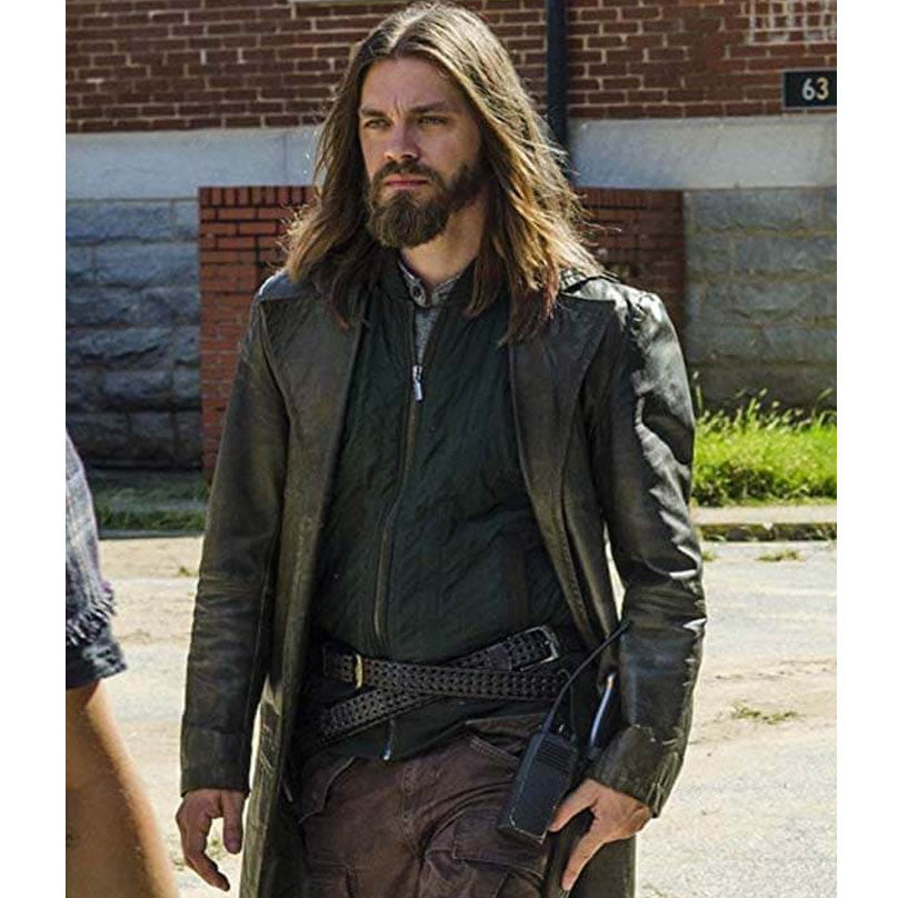 Tom Payne Walking Dead Trench Coat