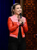 Taylor Tomlinson After Midnight Show Host Leather Jacket for women