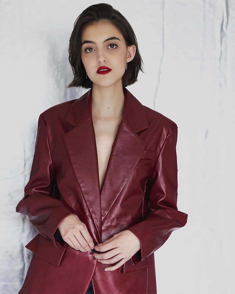 The Blind 2023 Kaelyn Wilkins Maroon Coat