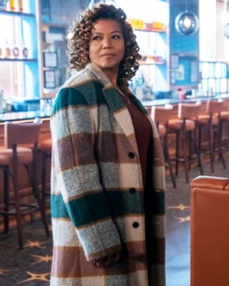 The Equalizer TV Series Queen Latifah Checkered Coat